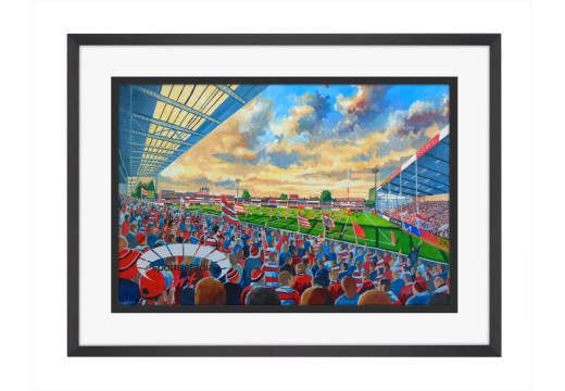 Kingsholm Stadium Fine Art Print - Gloucester Rugby Union Kingsholm Stadium Fine Art Print - Gloucester Rugby Union
